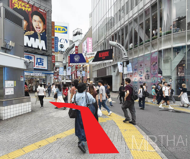 横断歩道を渡って、左に曲がってください。